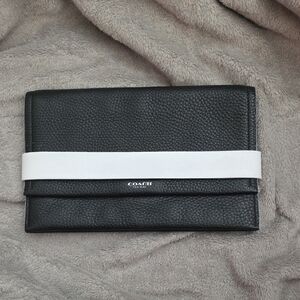 Coach Women's Black with White Accent Clutch